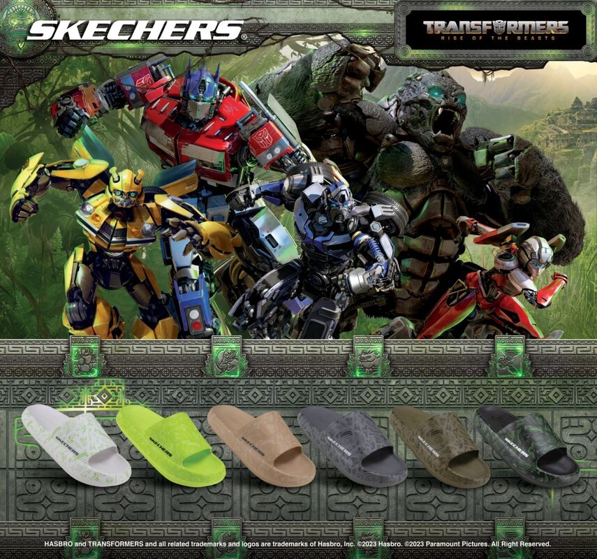 Skechers X Transformers Rise Of The Beasts Foamies Sandals Out in